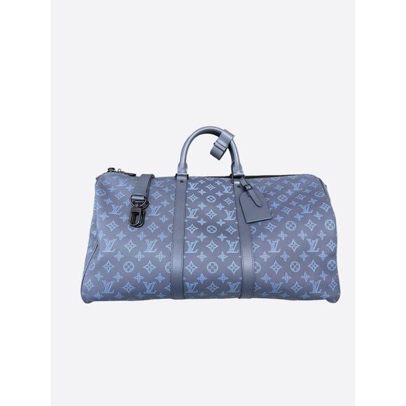 Louis Vuitton Blue Shadow Monogram Keepall 50 - Picture 1 of 6